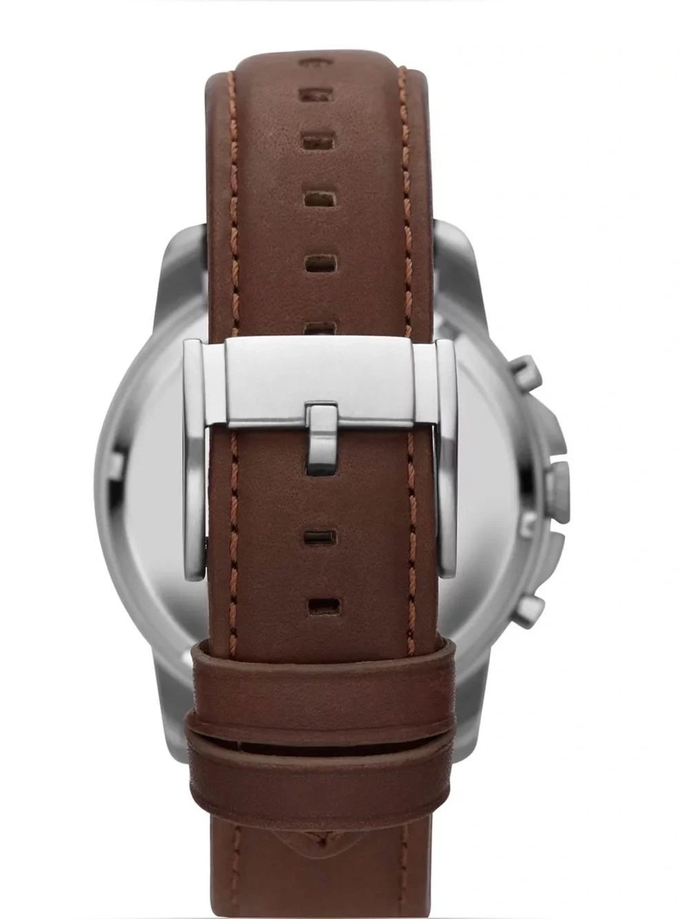Fossil Chronograph Grant Brown Leather Strap Watch 44mm